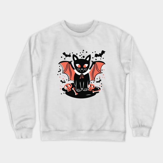 Catoween Crewneck Sweatshirt by ArtRoute02